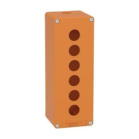 Prázdná řídicí stanice, řada: XAPO, průměr výřezu: 22 mm Oranžová Zinkový odlitek Schneider Electric, počet výřezů: 6