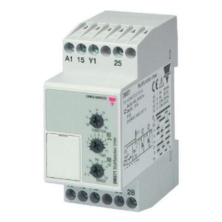 Carlo Gavazzi Časovací relé, řada: DMB Lišta DIN SPDT 2kontaktové 240 V dc 240V ac Multifunkční funkce Šroub 0.1 to