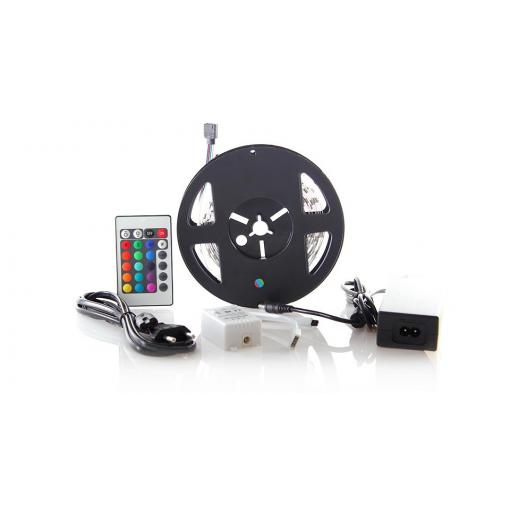 LED pás Solight RGB WM55, 3 m, 7,2 W/m, IP20, s adaptérem a ovladačem
