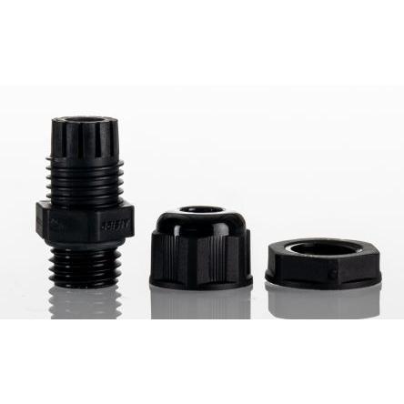 Kabelová průchodka, řada: 1427NCG 1427NCGM12B Černá Nylon, IP68 M12 Hammond 3 mm až 7 mm
