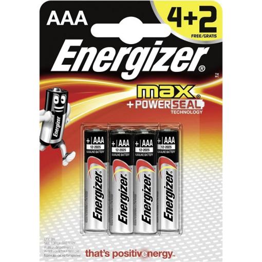 Baterie Energizer MAX AAA/R03, Blistr(4+2)