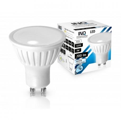 LED žárovka INQ, GU10 3W studená bílá   IN714326