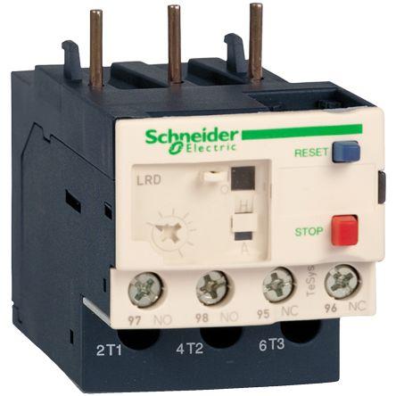 Schneider Electric Relé teplotního přetížení, rozsah: TeSyS LR 1 NO/1 NC s resetováním tlačítkem resetováním a hodnotami