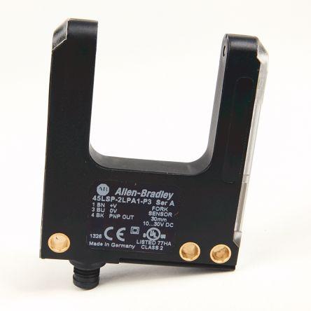 Allen Bradley Fotoelektrický snímač Rozvětvené Konektor M8, výstup: PnP Přenášený svazek záření IP67, IP65