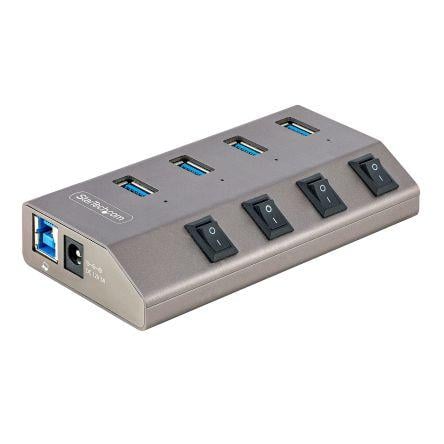 Rozbočovač USB-C 5G4AIBS-USB-HUB-EU, standard: USB 3.0 USB, počet portů USB: 4 AC adaptér 4.5 in StarTech.com 0.8 in