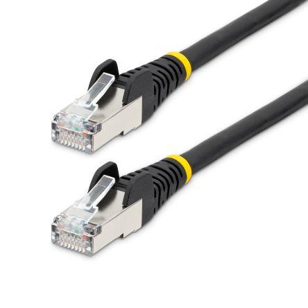 StarTech.com Cat6a Ethernetové kabely, řada: NLBK, Černá, Nízko dýmivý bezhalogenový 1.5 m, typ pláště: Stíněné Stíněný
