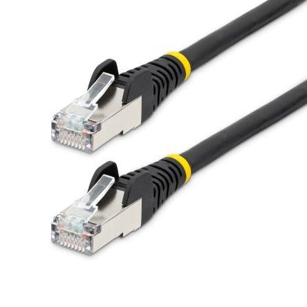 StarTech.com Cat6a Ethernetové kabely, řada: NLBK, Černá, Nízko dýmivý bezhalogenový, 100V 2 m, typ pláště: Stíněné
