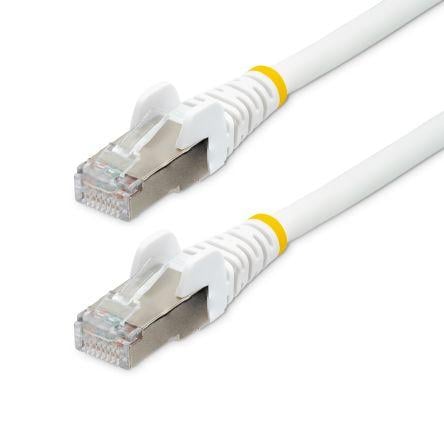StarTech.com Cat6a Ethernetové kabely, řada: NLWH, Bílá, Nízko dýmivý bezhalogenový, 100V 2 m, typ pláště: Stíněné