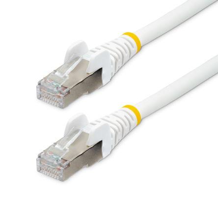 StarTech.com Cat6a Ethernetové kabely, řada: NLWH, Bílá, Nízko dýmivý bezhalogenový 5 m, typ pláště: Stíněné Stíněný