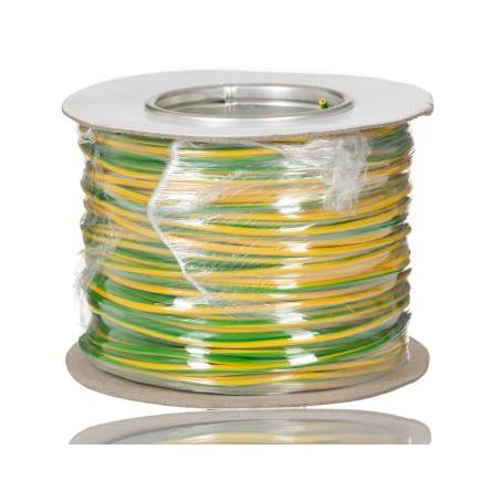 Zapojovací vodič, řada: RS PRO plocha průřezu 2.5 mm², typ kabelu: Vodič PVC, prameny vodičů: 45/0.25 mm, Žlutá, Zelená,