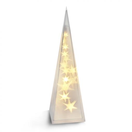 Solight LED vánoční pyramida, 3D efekt světla, 45cm, 3 x AA, teplá bílá  1V43
