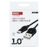 Kabel USB 2.0 A – micro B, 1 m, Quick Charge 2 A, černý