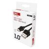 Kabel USB 2.0 A – micro B, 1 m, Quick Charge 2 A, černý