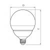 LED žárovka Philips E27 18-120W 2700K 230V G120 globe   P567593