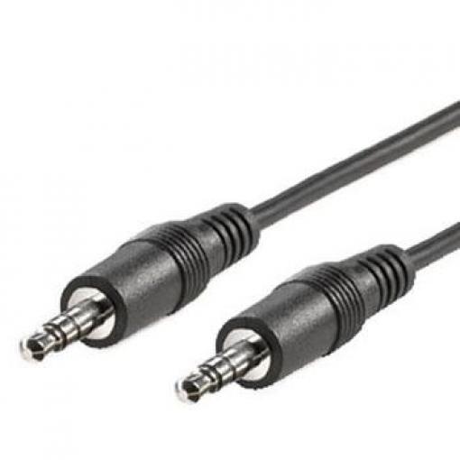 Audiokabel Jack 3,5 mm stereo vidlice - vidlice, 5 m, černý