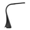Solight LED stolní lampička s displayem, 6W, 4100K, kůže, černá - WO46-B