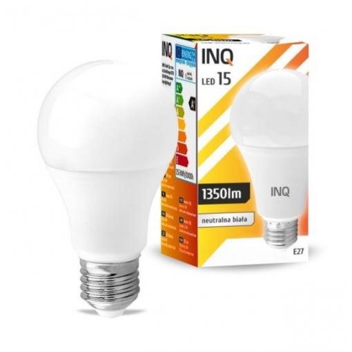 LED žárovka INQ, E27 15W A65, 270° neutrální bílá   IN403054