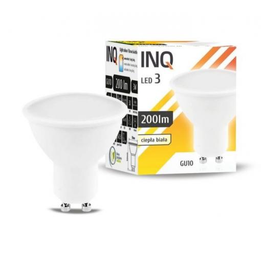 LED žárovka INQ, GU10 LED3 3W teplá bílá   IN401371