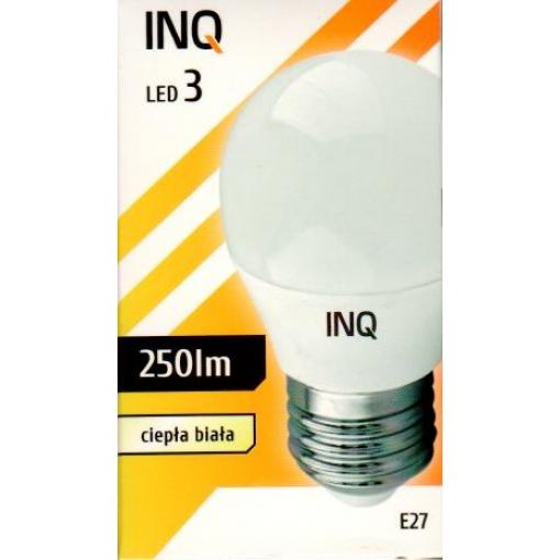 LED žárovka INQ, E27 ilum.3,0W P45, teplá bílá   IN403283