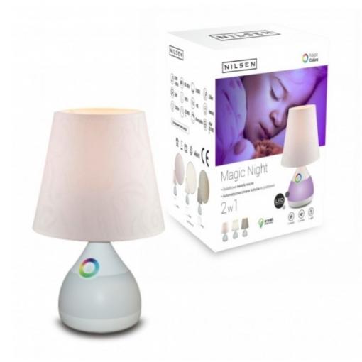 NILSEN LED stolní lampa MAGICnight dotyková, stmívatelná, 6W, barev.podsvícení, dekor   DN005