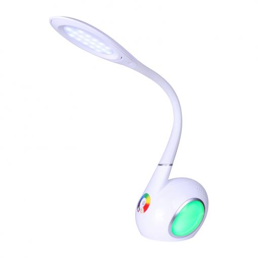 NILSEN LED stolní lampa Magic Music dotyková, stmívatelná, 6W, volba teploty světla, bílá   AD001