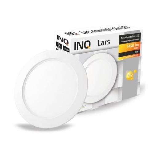 Svítidlo INQ Lars LED mini panel, podhledový, 18W, 1450lm, 4000K, kruhový, bílý  DLR040NW