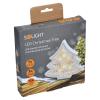 Solight LED vánoční stromek, dřevěný dekor, 6LED, teplá bílá, 2x AAA  1V45-T