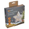 Solight LED vánoční hvězda, dřevěný dekor, 6LED, teplá bílá, 2x AAA - 1V45-S