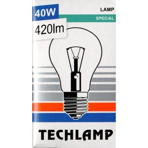 Žárovka TECHLAMP čirá 40W E27 240V A55