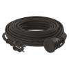 Prodlužovací přívod - spojka, 1zás. 20m, 3x1,5mm2, černá, gumový  P01720