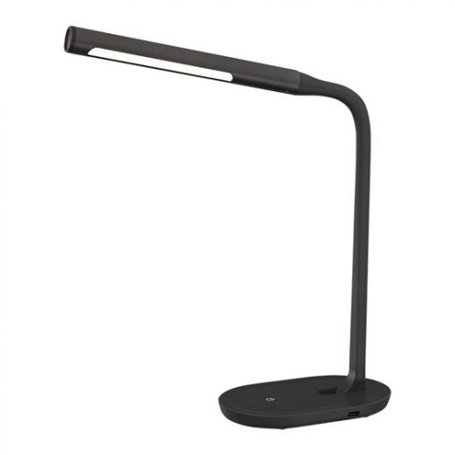 Solight LED stolní lampa dotyková, 8W, stmívatelná, 4500K, USB, černá  WO50-B