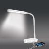 Solight LED stolní lampa dotyková, 8W, stmívatelná, 4500K, USB, bílá  WO50-W