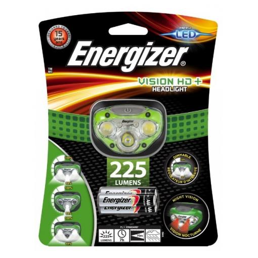 Čelová svítilna ENERGIZER Vision HD+ 225lm/250lm