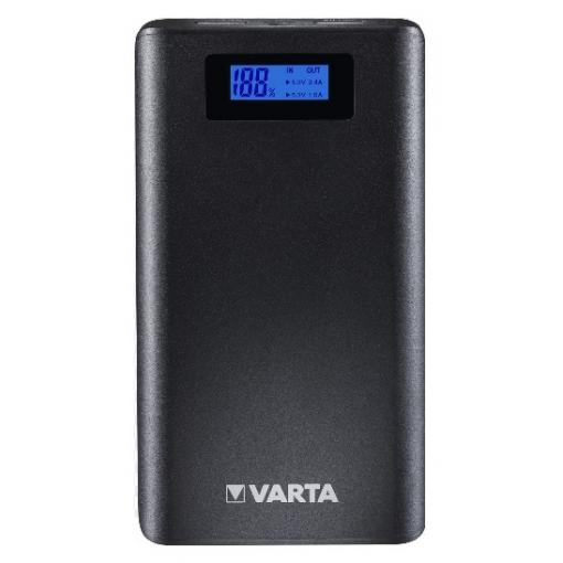 Záložní zdroj energie VARTA LCD PowerBank 13000mA, 2xUSB, 1xmicroUSB  57971