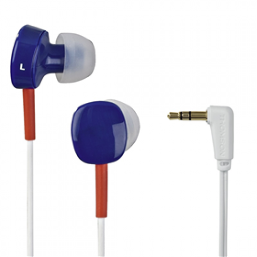 Thomson sluchátka EAR3056, silikonové špunty, modrá/červená/bílá 132619