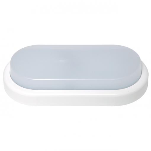 LED venkovní osvětlení, přisazené, oválné, bílé, IP54, 12W, 850lm, 4000K, 20cm  LED-BL12W-BI