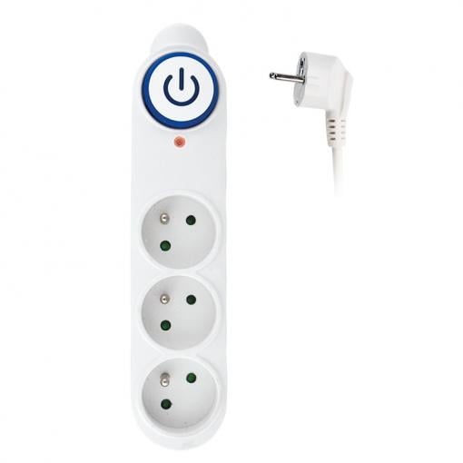 Přepěťová ochrana Solight PO39, 3 zásuvky, 1,5 m, bílá