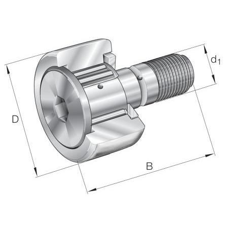 Pásový váleček, Válečkové a kluzné, Vodítka typu jho KR22-B INA 10mm 22 mm