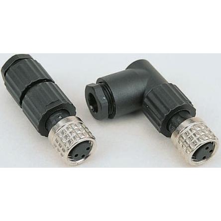 Kulatý konektor, počet kontaktů: 4, Kabel, velikost: M8 Hirschmann, pohlaví kontaktu: Vnější, orientace těla: Pravý úhel