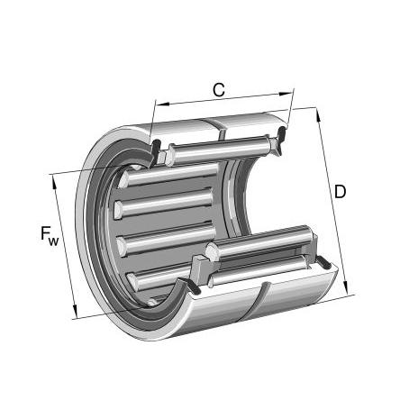Válečkové ložisko RNA4910-2RSR-XL INA 58 mm (vnitřní prům.) Jehla 72 mm OD