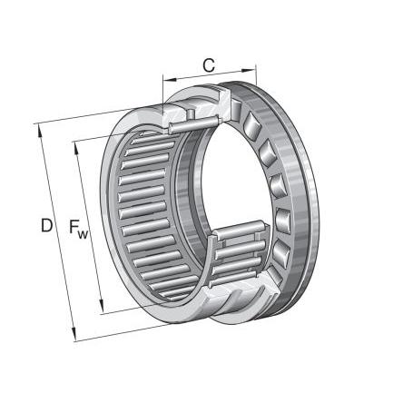 Válečkové ložisko NKXR35-Z-XL INA Jehla 35 mm (vnitřní prům.) 47 mm OD