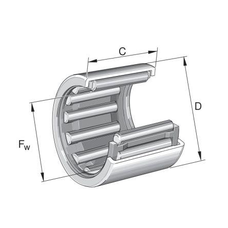 Válečkové ložisko HK0606-B INA 6 mm (vnitřní prům.) Lisované jehlové 10 mm OD