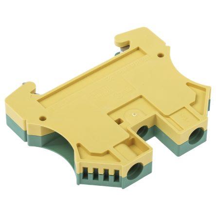 Weidmüller Zemnicí svorkovnice, počet cest: 2, 16AWG, 6 AWG, délka: 60 mm WPE 10 10mm² barva Zelená, Žlutá Šroubová,