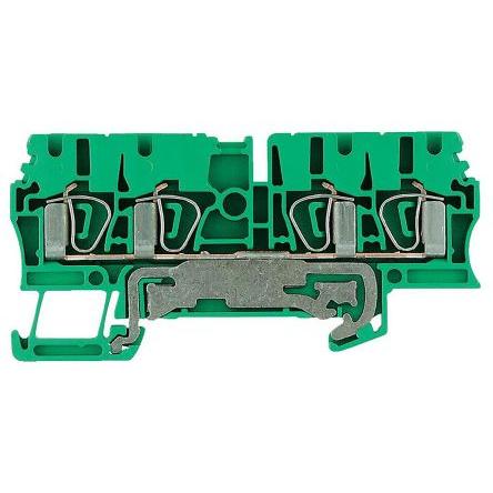 Weidmüller Svorka PE 1608660000, řada: ZPE, 800V Zelená, Žlutá 2.5mm² 1 Objímka