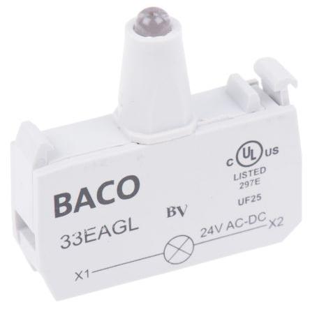 BACO Blok světel, řada: BACO Blok světel 24V Šroub barva Zelená LED