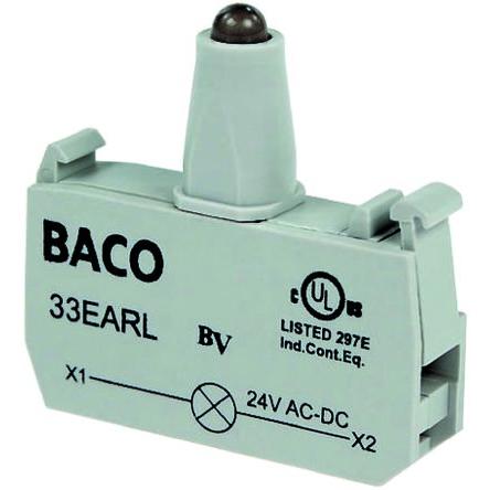 BACO Blok světel, řada: BACO Blok světel 230V Šroub barva Zelená LED