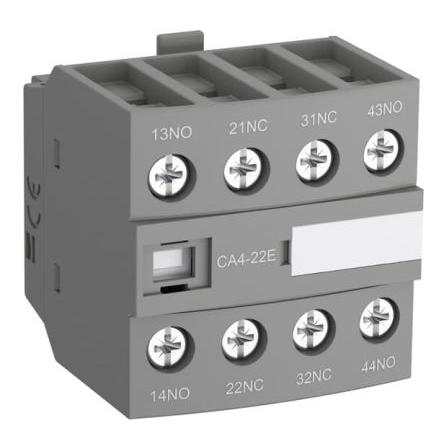 ABB Blok pomocných kontaktů 4 NC 4 Přední montáž, rozsah: CA4-04E s Šroub 6 A 690V