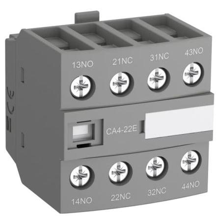ABB Blok pomocných kontaktů 4 NC 4 Přední montáž, rozsah: CA4-04M s Šroub 6 A 690V