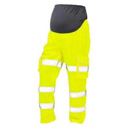 Leo Workwear CM01-Y Žlutá Vodotěsný, Odolné proti skvrnám Reflexní kalhoty L