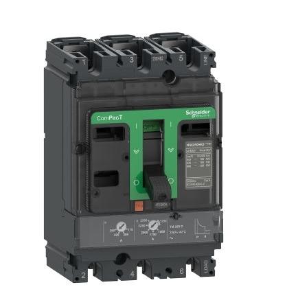Schneider Electric Jistič s lisovaným pouzdrem, rozsah: ComPacT NSX 3pólový 100A vypínací výkon 75 kA, rozsah: ComPact